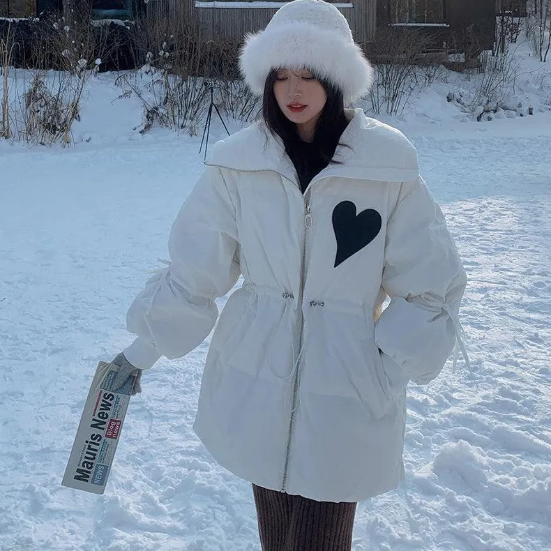 Stand Collar Zip Puffer Coat