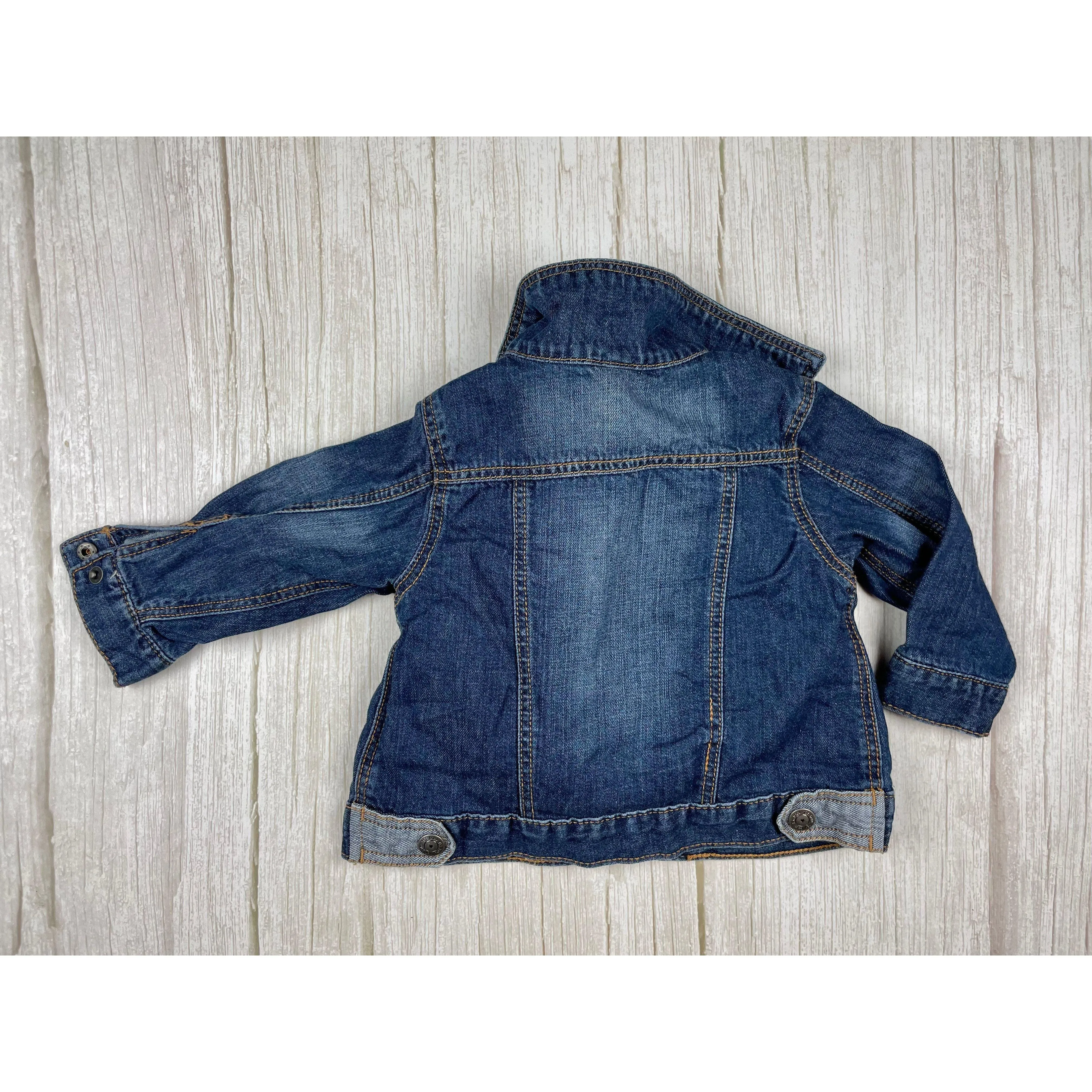 Tex Baby Classic Denim Jacket with Removable Polar Fleece Vest Lining- Size 9M