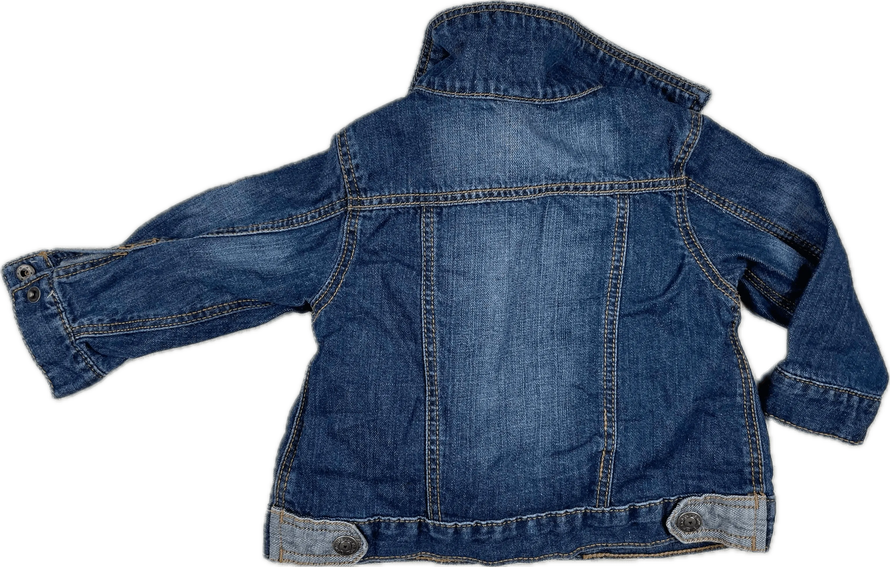 Tex Baby Classic Denim Jacket with Removable Polar Fleece Vest Lining- Size 9M