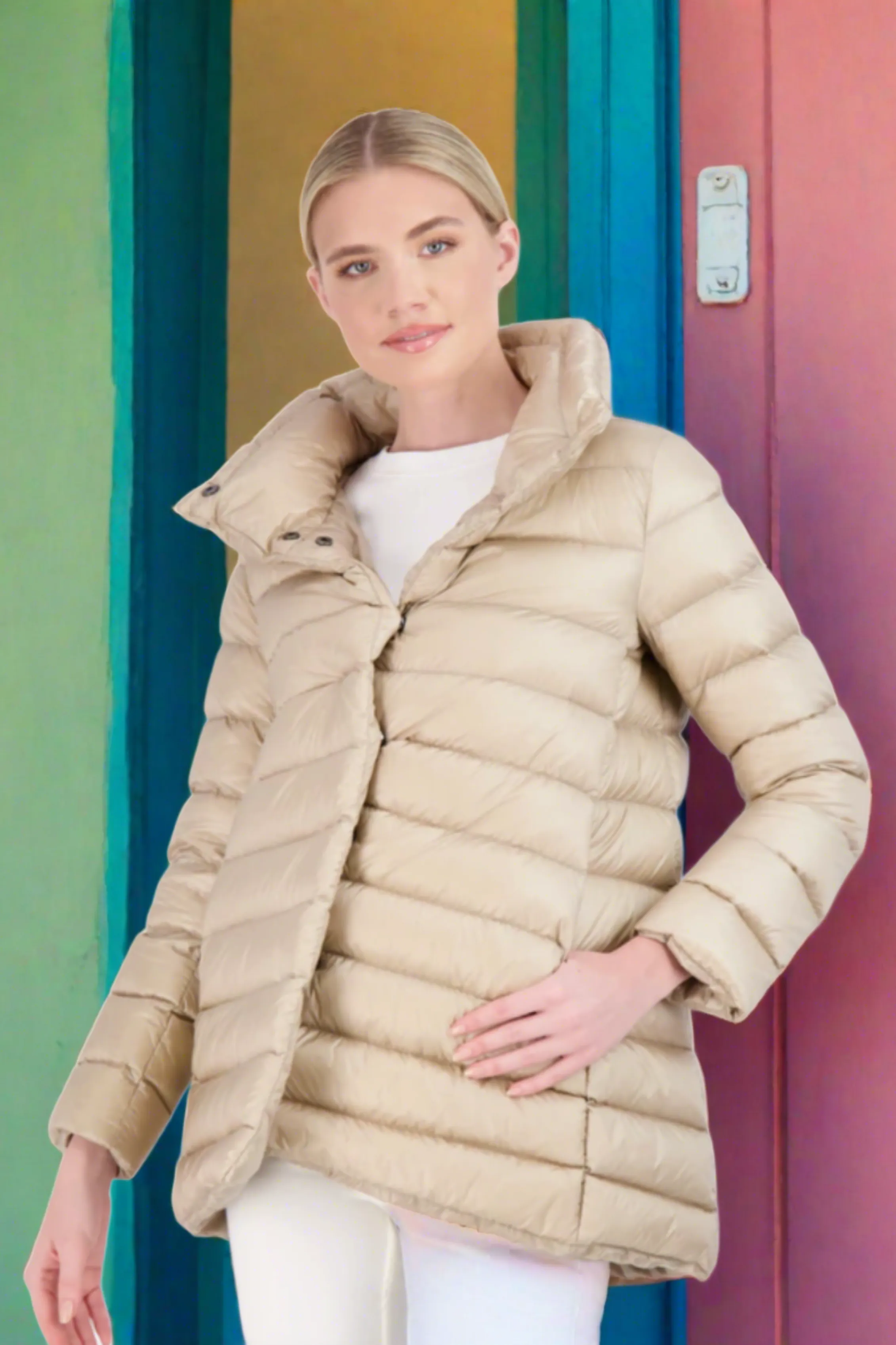 The Chelsea A-frame Down Jacket - WAREHOUSE MOVING SALE- FINAL SALE /No Returns/No Exchanges