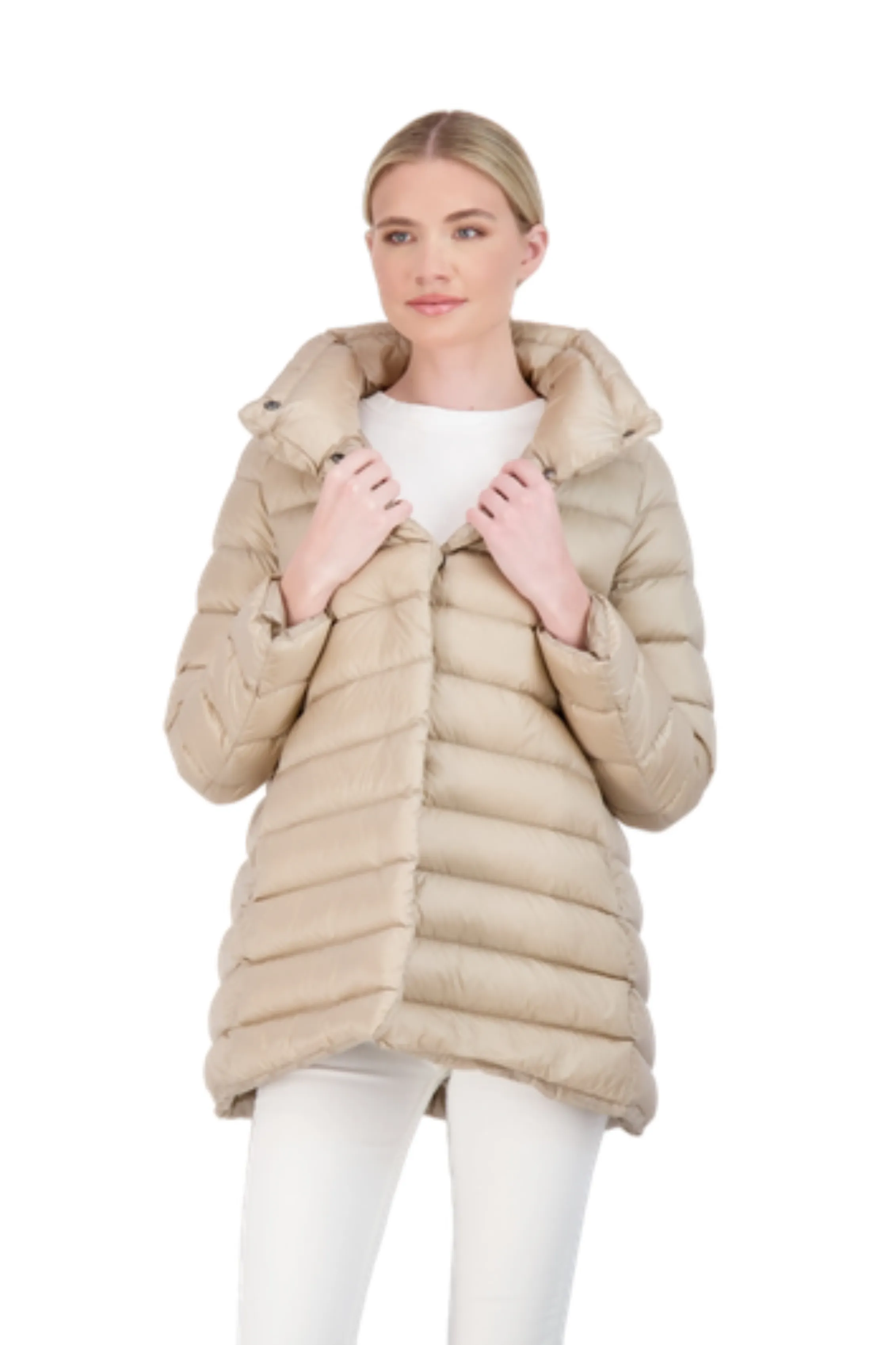 The Chelsea A-frame Down Jacket - WAREHOUSE MOVING SALE- FINAL SALE /No Returns/No Exchanges