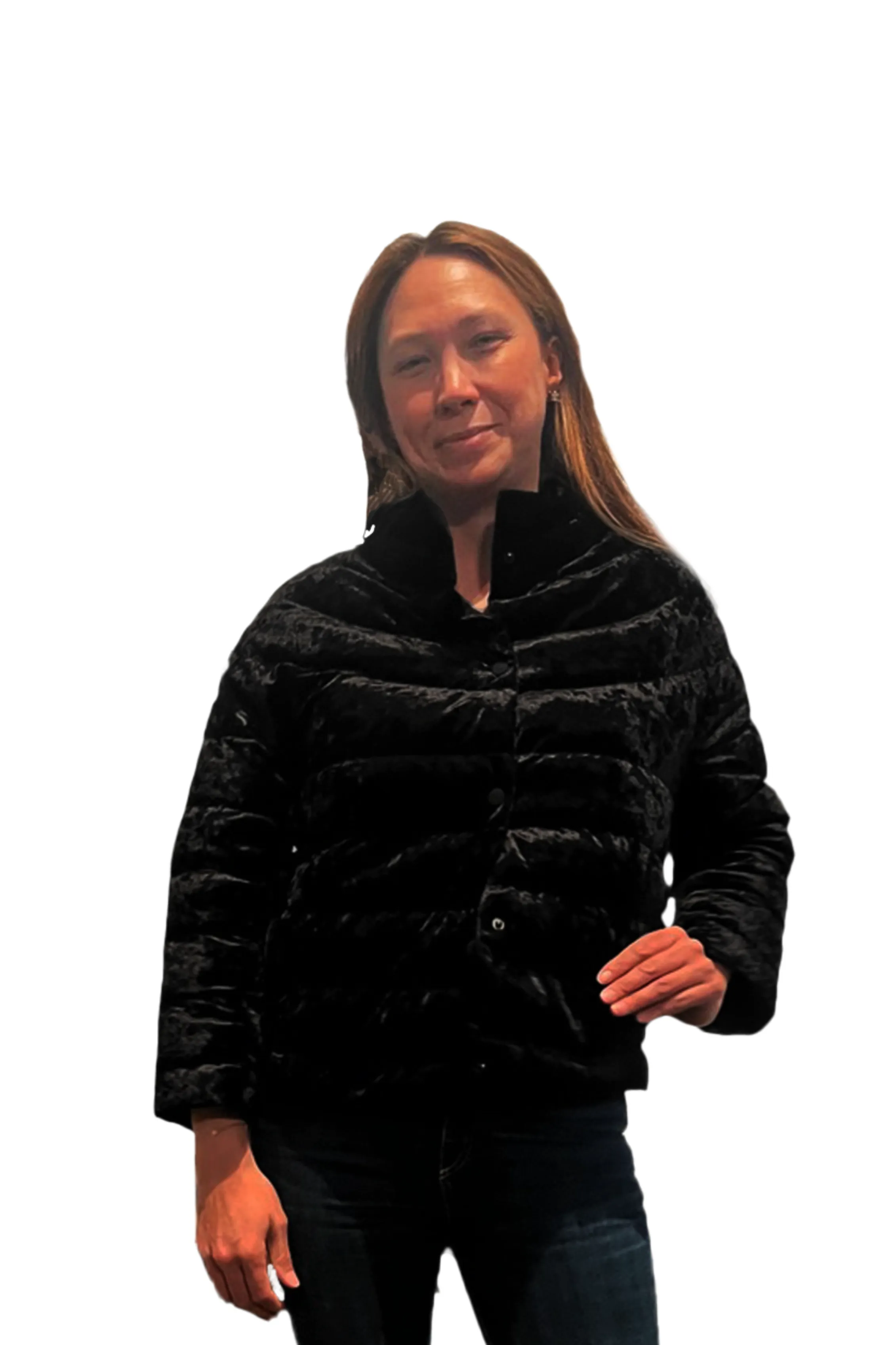 The Soho | Velour | Down 3/4 Sleeve Jacket - 50% Warehouse Moving sale - Final Sale - No Returns - No Exchanges