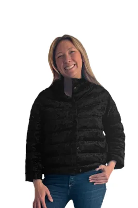 The Soho | Velour | Down 3/4 Sleeve Jacket - 50% Warehouse Moving sale - Final Sale - No Returns - No Exchanges
