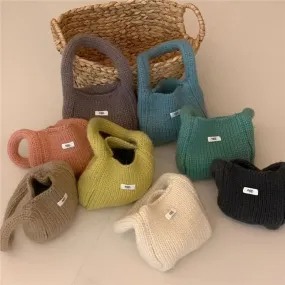 UAKISS  -     Autumn Winter Korean Knitted Fashion Top-handle Bag Causal Korean Style Bags for Women Purses and Handbags
