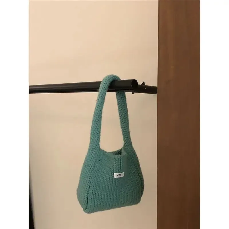 UAKISS  -     Autumn Winter Korean Knitted Fashion Top-handle Bag Causal Korean Style Bags for Women Purses and Handbags