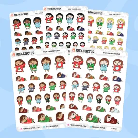 Ugly Sweater Kawaii Girl Stickers