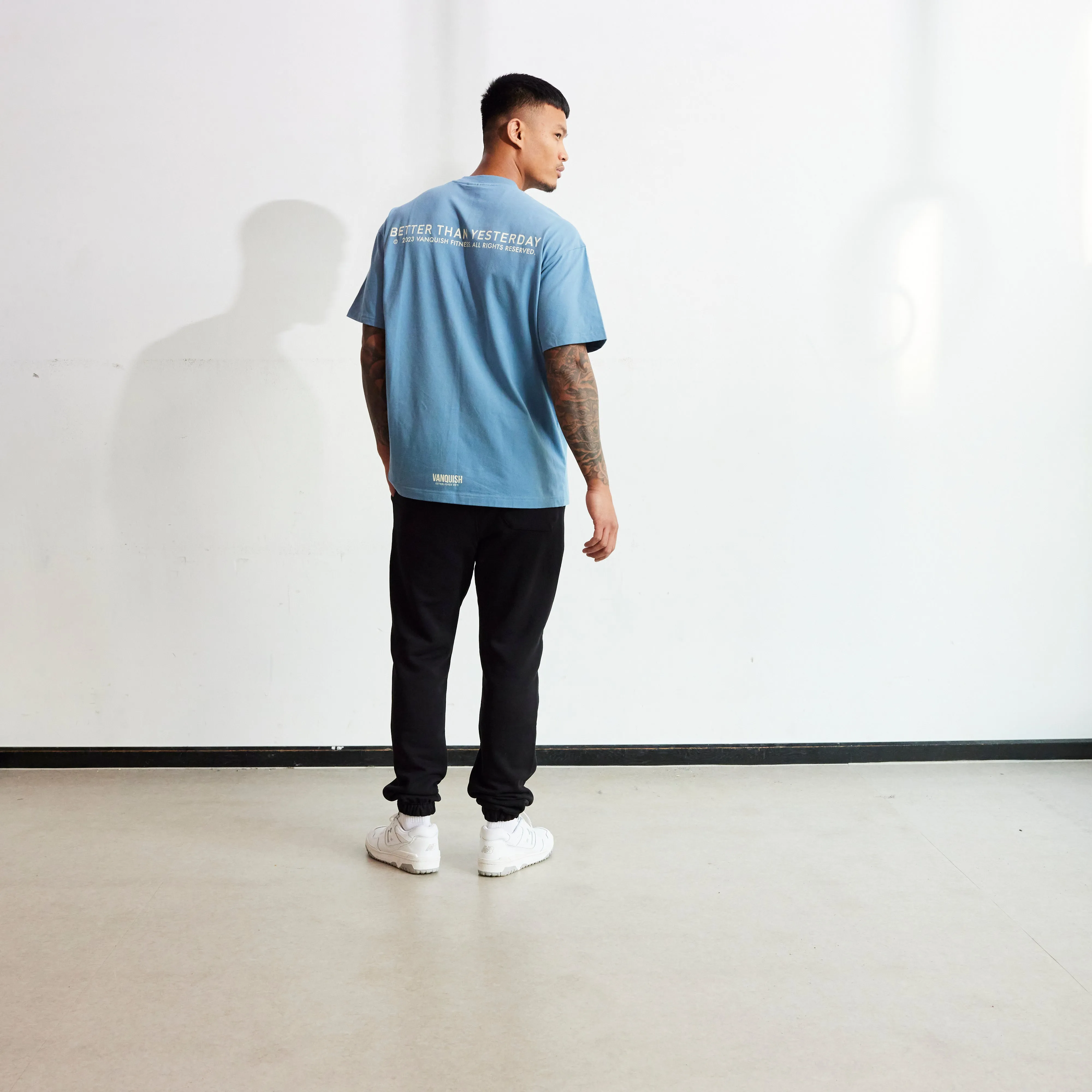 Vanquish TSP Dusty Blue Sword Print Oversized T Shirt