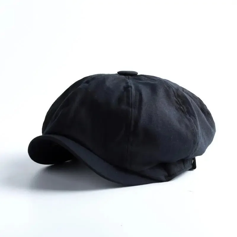 Vintage Spring And Autumn Leisure Wool British Octagonal Hat