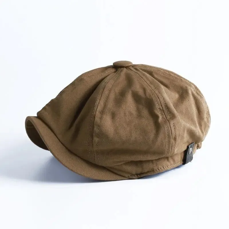 Vintage Spring And Autumn Leisure Wool British Octagonal Hat